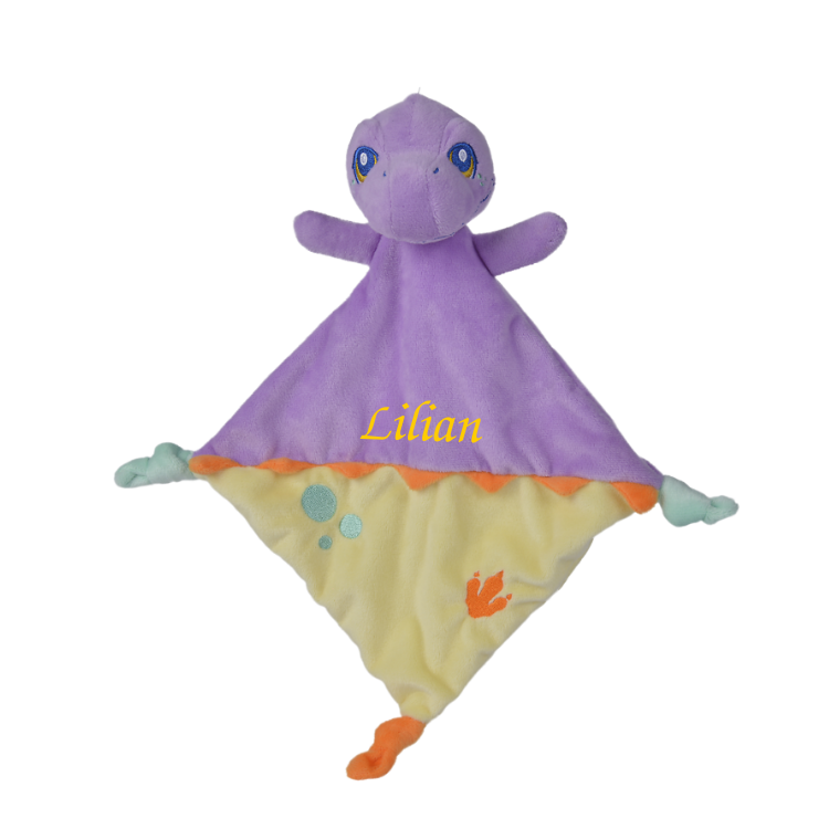  comforter baby dino purple yellow 40 cm 